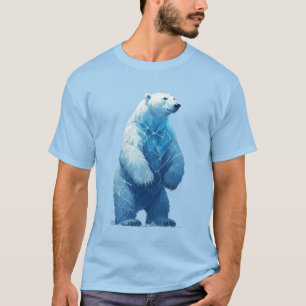 Isbjörn Gjord Av Isflak Står Hög I Arktis T Shirt