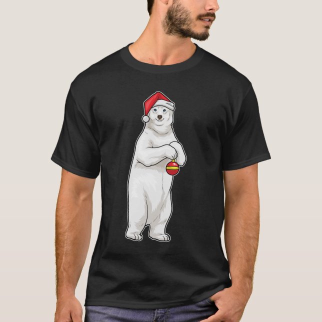 Isbjörn jul julgranskula t shirt (Framsida)