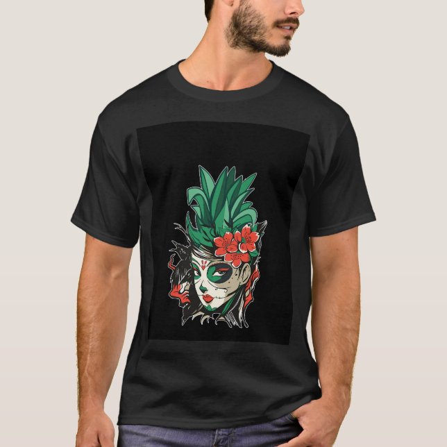 Isbjörn med unge och smältande isbitar. t shirt (Framsida)