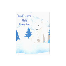 Isbjörn och unge Arktisk Wildlife Canvastryck