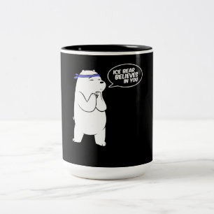 Isbjörn Tro i din Polar Bear Älskare Två-Tonad Mugg