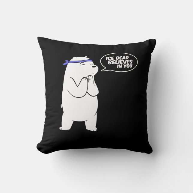 Isbjörn Tro i Polarna Bear Älskare Kudde (Framsida)
