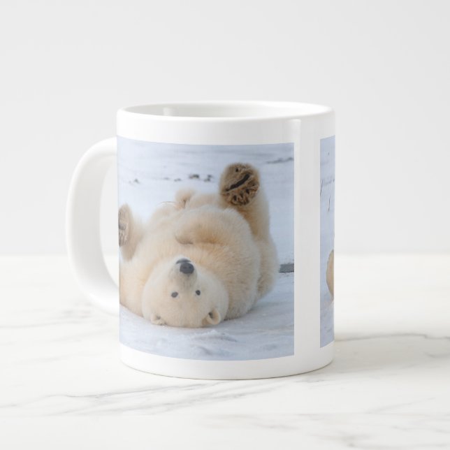 isbjörn, Ursus maritimus, unge rullar 3 Jumbo Mugg (Framsida vänster)