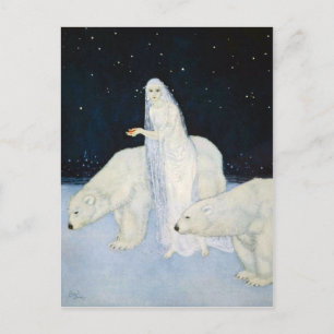 Isbjörn Vintermagi Julkort = Edmund Dulac Vykort