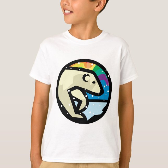 isbjörns cirkel design t shirt (Framsida)