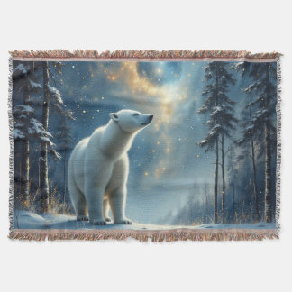 Isbjörnsmagi i snön filt
