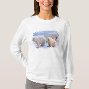 Isbjörnsmoder med ungar på packis längs kusten t shirt