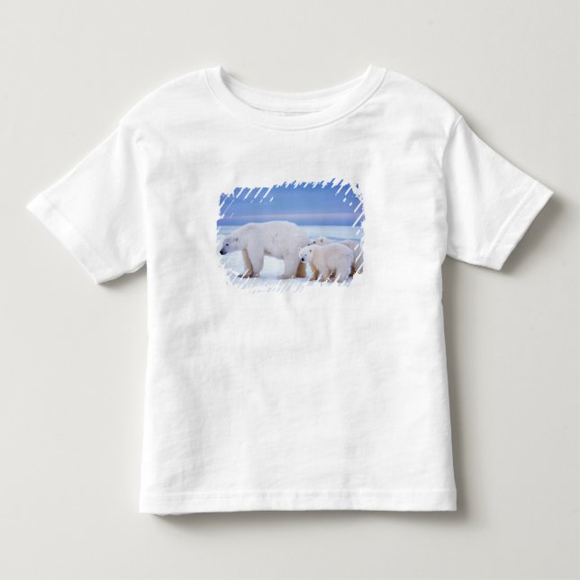 Isbjörnsmoder med ungar t shirt (Framsida)