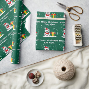 Isbjörnspaket leverans personlig jul presentpapper