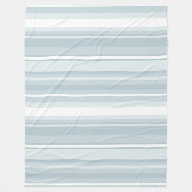 Isblå rand fleecefilt (Framsidan)