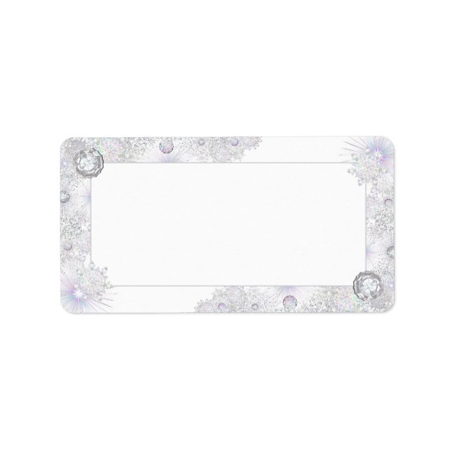 Isblåsnowflake Adressetikett (Framsidan)