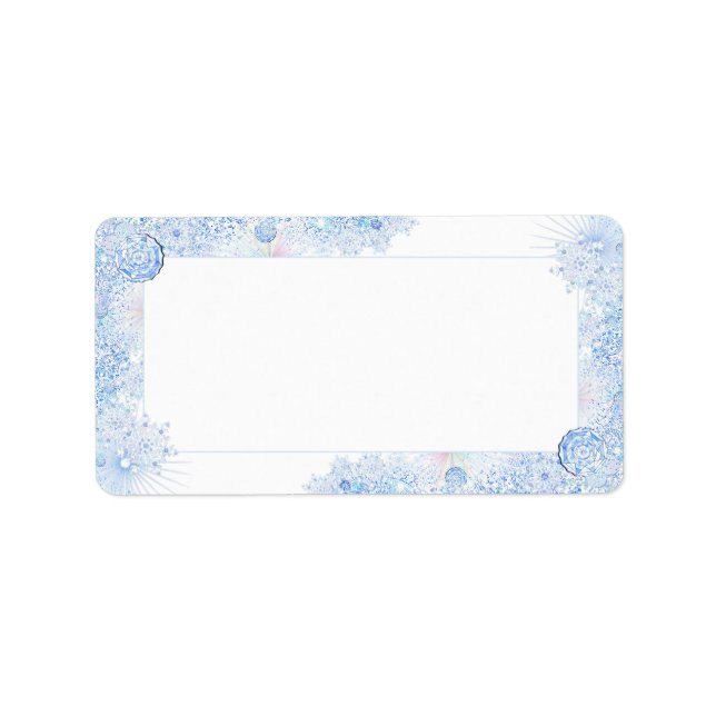 Isblåsnowflake Adressetikett (Framsidan)