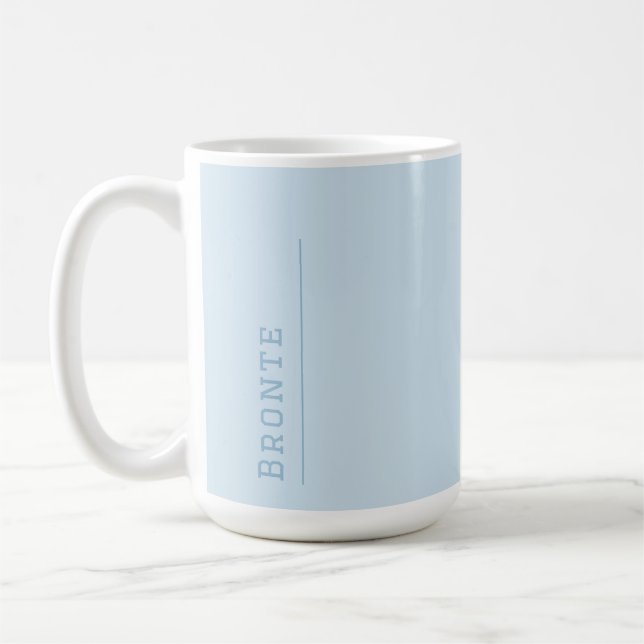 Isblått - Färg Flow monogram Kaffemugg (Vänster)