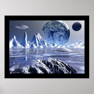 Isblått Poster