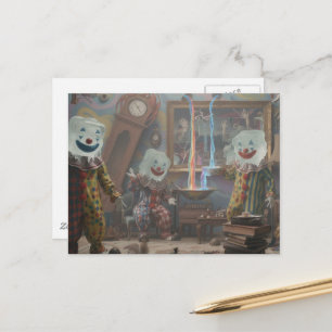isblock clownar surreal cirkus vykort