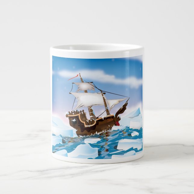 Isbrytande fartyg jumbo mugg (Framsidan)