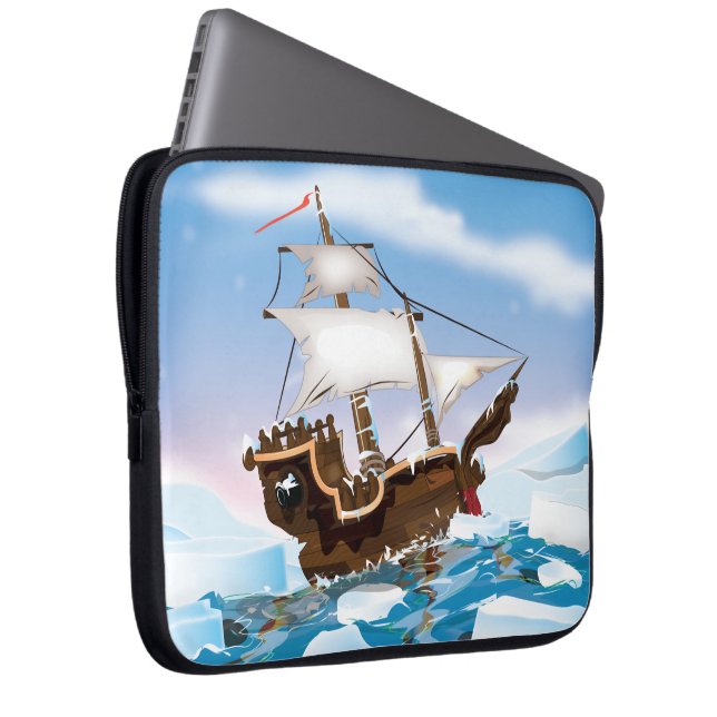 Isbrytande fartyg laptop sleeve (Framsidan Höger)