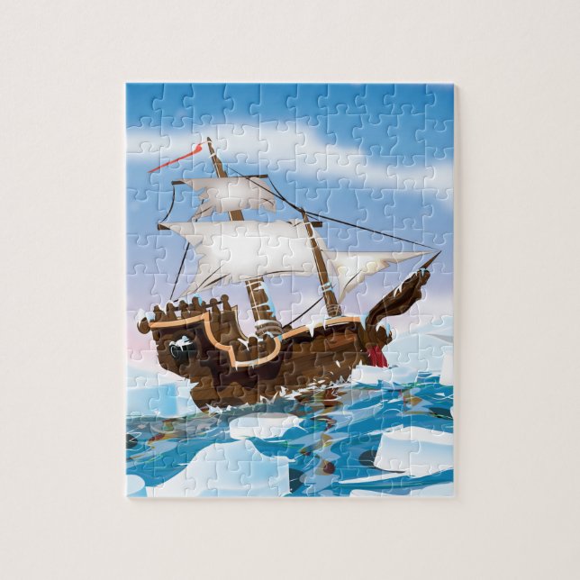 Isbrytande fartyg pussel (Vertikal)