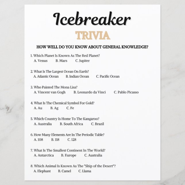 Isbrytar Trivia Spel (Framsida)