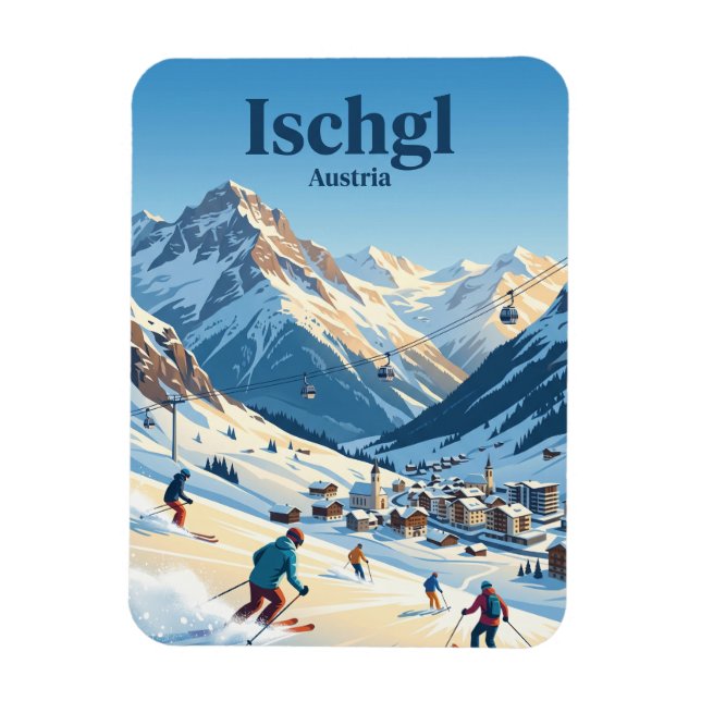 Ischgl Österrike Magnet (Vertikal)