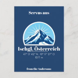Ischgl Österrike Tyskland fjäll Vykort