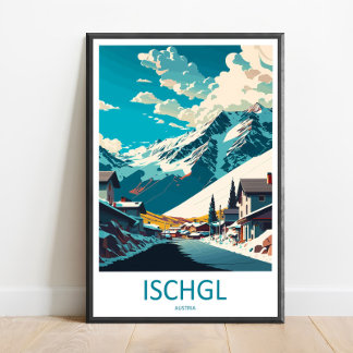 Ischgl Resa Tryckt Väggkonst Ischgl Vägghängande H
