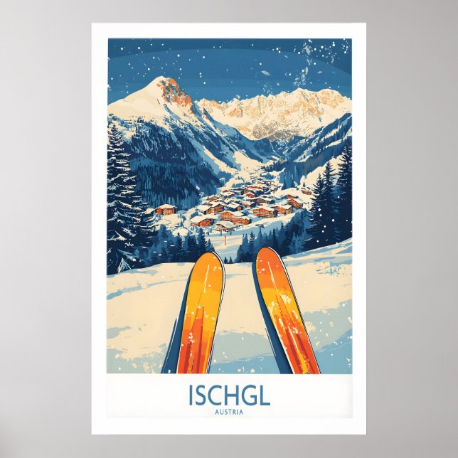 Ischgl skidvägg konst affisch 1 (Framsidan)