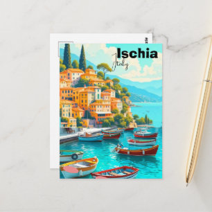 Ischia Italien Resa Print Ischia Väggdekor Ischia Vykort