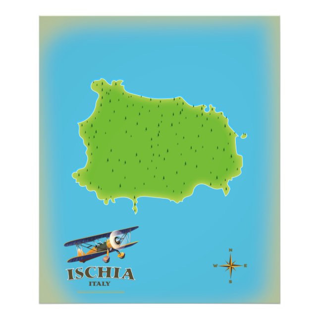 Ischia Italien resposter Fototryck (Framsidan)