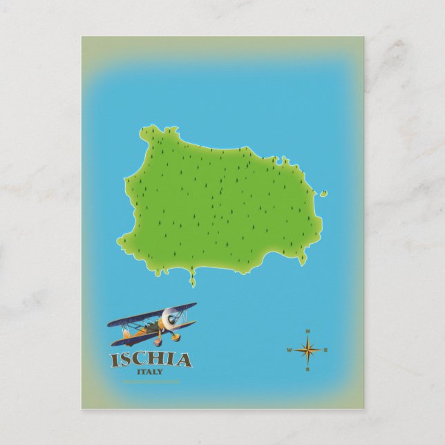 Ischia Italien resposter Vykort (Framsida)