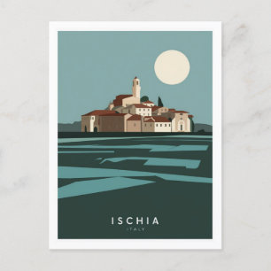 Ischia Italien Stylist Illustration Vykort