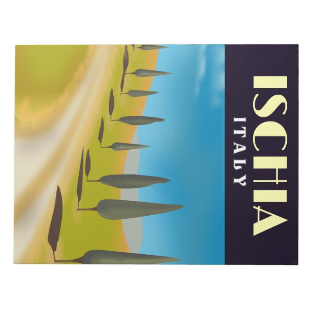 Ischia-Italiens reseaffisch Anteckningsblock (Framsida)