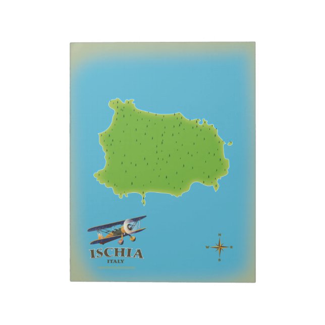 Ischia-Italiens reseaffisch Anteckningsblock (Roterad)