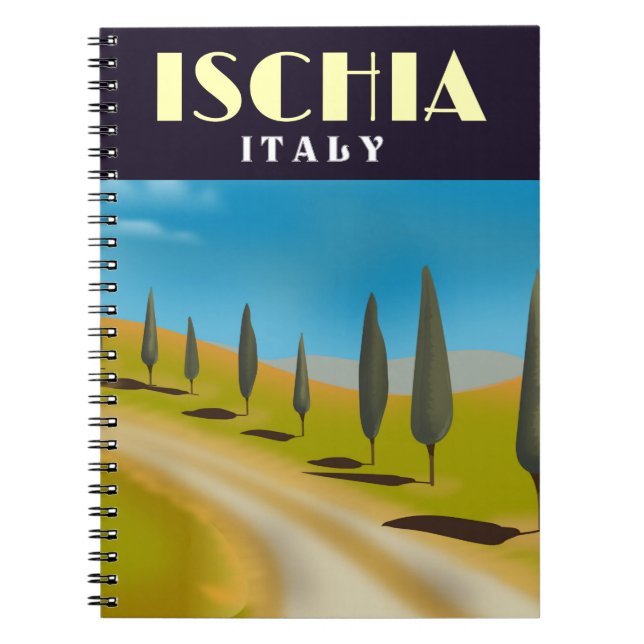 Ischia-Italiens reseaffisch Anteckningsbok (Framsidan)