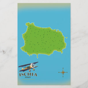 Ischia-Italiens reseaffisch Brevpapper