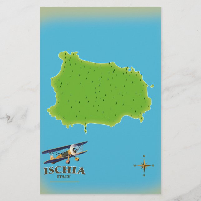 Ischia-Italiens reseaffisch Brevpapper (Framsida)