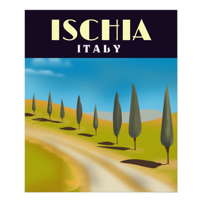 Ischia-Italiens reseaffisch Fototryck (Framsidan)