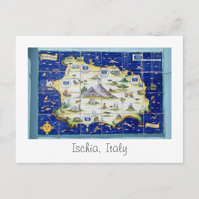 Ischia, vykort för Italien (Framsida)