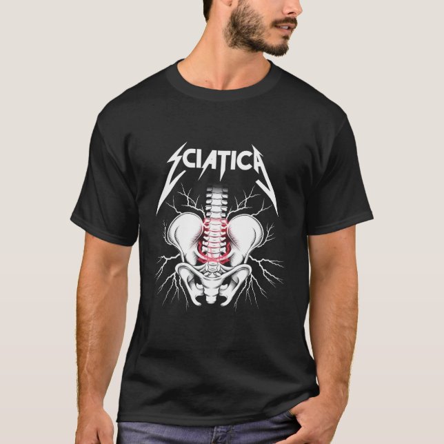 Ischias Skelett - Rolig Sten T Shirt (Framsida)
