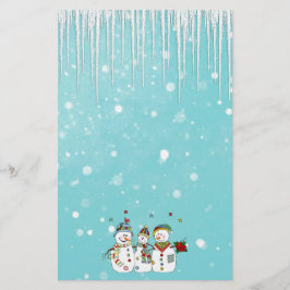 Iscykler och Snögubbar Brevpapper