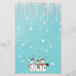 Iscykler och Snögubbar Brevpapper