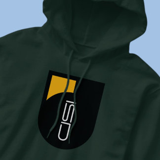 ISD Black Gold Logotyp Retro Hoodie
