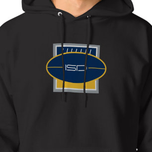 ISD End Zone Blå Guld Grå Fotboll Retro Hoodie