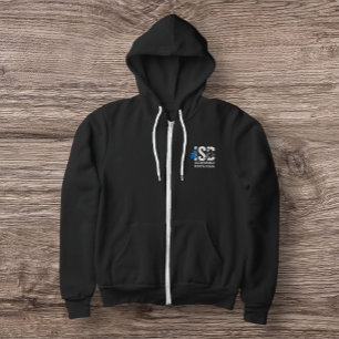 ISD Hash Märkre Bella+Canvas Fullt-Zip Hoodie T Shirt