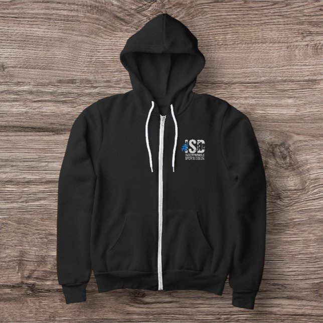 ISD Hash Märkre Bella+Canvas Fullt-Zip Hoodie T Shirt (Skapare uppladdad)