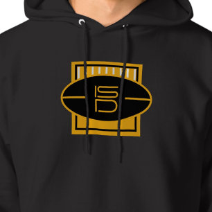 ISD Herr Svart & Guld Fotboll Hoodie