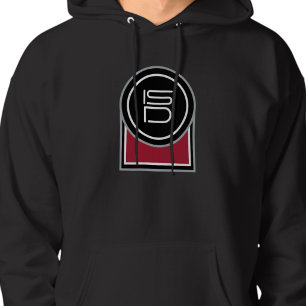 ISD Herr Svart Röd Logotyp Sweatshirt Hoodie