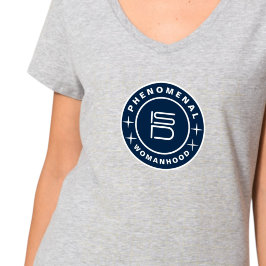 ISD Kvinnors Fenomenala Kvinnlighet V-ringad  T Shirt