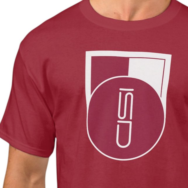 ISD Logotyp Röd-vit Streetwear Grafisk T-Shirt (Skapare uppladdad)