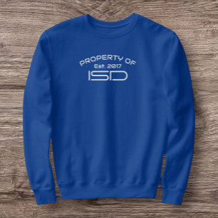 ISD Mäns egendom av ISD 2017 Crewneck Lång Ärmad Tröja